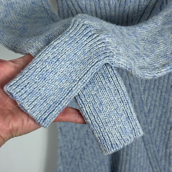 Free People Mont Blanc Mini Dress Blue Womens XS Sweater Knit Boho Winter NEW - Picture 11 of 16